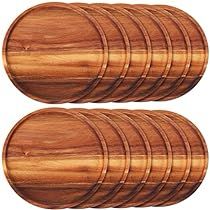 Wooden Chargers, Round Wooden Tray, Wood Placemats, Classic Plates, Wood Plates, Wood Dishes, Wooden Plates, Appetizer Plates, Dinner Plate Sets