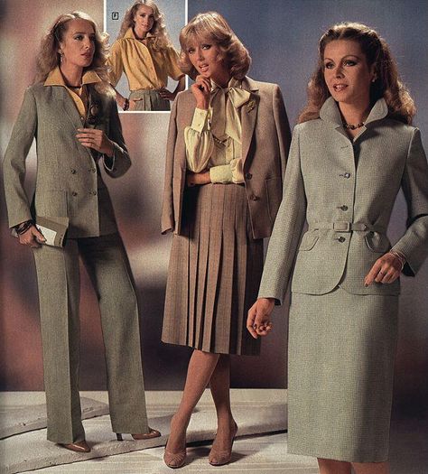 70s Formal Outfits, 80s Office Fashion Women, 1980s Office Fashion, 1970s Business Woman, 60s Office Fashion, 70s Office Fashion, Aunt Petunia, 80s Skirts, 1960s Fashion Women