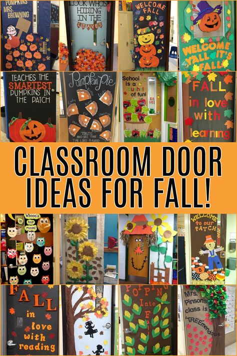 Looking for some creative inspiration for your fall classroom door ideas? Give one of these fun and simple fall themes a try. Fall Inspired Classroom Door, Classroom Door Decorations For Fall, Class Door Fall Decor, Window Decoration Ideas For School Fall, Candy Corn Door Decorations Classroom, Fall Thanksgiving Classroom Door, Creative Fall Door Decorations, Fall Preschool Classroom Door Ideas, School Door Fall Decorations