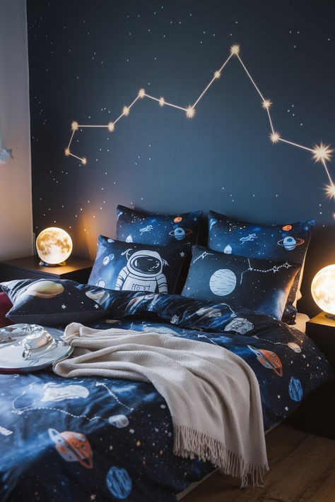 These space bedroom ideas for kids are absolutely stunning—I can’t get enough of them! Kids Space Bedroom, Space Bedroom Ideas, Space-Themed Bedroom, Outer Space Bedroom, Space Theme Bedroom for Boys, Space-Themed Bedroom Decor, Space Bedroom DIY Ideas, Night Sky Kids Room, Space Bedroom Wallpaper, Outer Space Wall Art, Planet Theme Nursery Bedroom Space Theme, Kids Space Bedroom, Space Theme Bedroom, Space Bedroom Ideas, Outer Space Bedroom, Bedroom For Boys, Bedroom Diy Ideas, Bedroom Ideas For Kids, Space Themed Bedroom