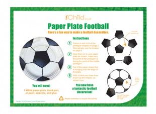 Your child will love this football paper plate craft! Soccer Ball Crafts, Soccer Crafts, Sports Crafts, Soccer Camp, Paper Plate Craft, Football Crafts, Soccer Theme, Cup Football, Sport Craft