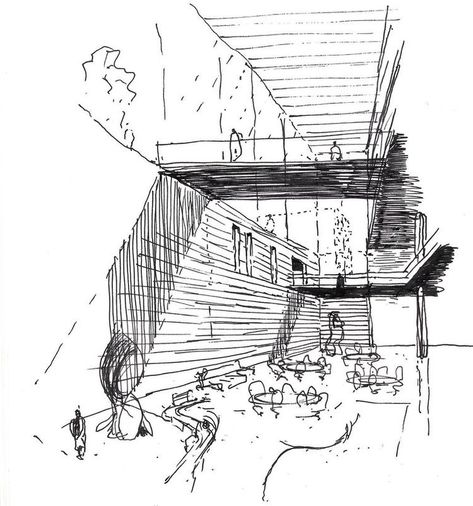 Ethan Lam Jackson Semester 2 18x24 Ink Architecture Rough Sketch, Rough Architecture Sketches, Analytical Drawing Architecture, Arboreal Architecture, Architecture Sketch Simple, Sketch Photo, Sketch Architecture, Rough Sketches, Conceptual Sketches