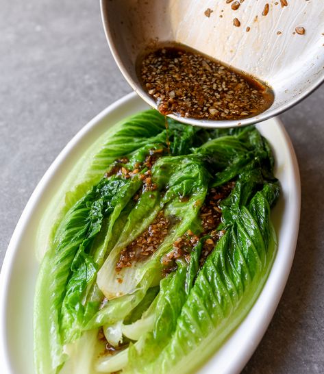 This Chinese-style Cooked Lettuce recipe with Oyster Sauce & Garlic is an easy alternative way to prepare romaine, with just 6 ingredients! Source: thewoksoflife.com Things To Make With Romaine Lettuce, Chinese Lettuce Recipes, Cooked Lettuce Recipes, Cooked Romaine Lettuce Recipe, Killed Lettuce And Onions, Garlic Noodles Recipe Asian Oyster Sauce, Recipes With Oyster Sauce, Romaine Lettuce Recipe, Big Mouths