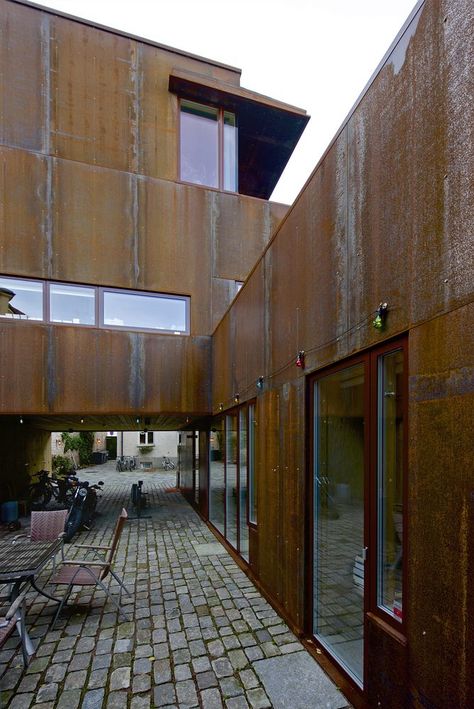 Gallery of Rust House / Jarmund / Vigsnæs Architects - 4 Copper Cladding, Norway House, Weathered Steel, Delta House, Plywood Interior, Metal Facade, Architectural Materials, Weathering Steel, Living Place