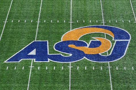 ASU logo on top of 1st Community Credit Union Field, Angelo State University, San Angelo, Texas Angelo State University, San Angelo, Texas Tech University, Liberal Arts, Graduate Program, Back In My Day, Texas Tech, Dream School, Crimson Tide