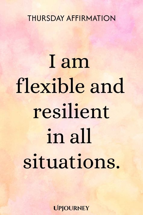 Thursday Affirmation: I am flexible and resilient in all situations. Powerful Statements, Work Etiquette, Psychology Terms, Relationship Quizzes, Positive Statements, Happiness Journal, Friendship And Dating, Feeling Drained, Life Questions