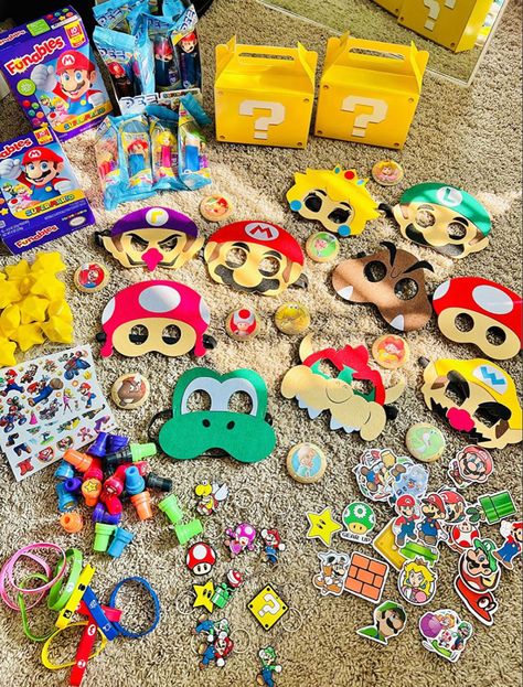 Mario Gift Bags Party Favors, Super Mario Bros Goodie Bags, Mario Party Favours, Mario Party Favors Diy, Mario Brothers Party Favors, Mario Birthday Party Favors Goody Bags, Super Mario Gift Bags, Super Mario Birthday Favors, Super Mario Party Bags