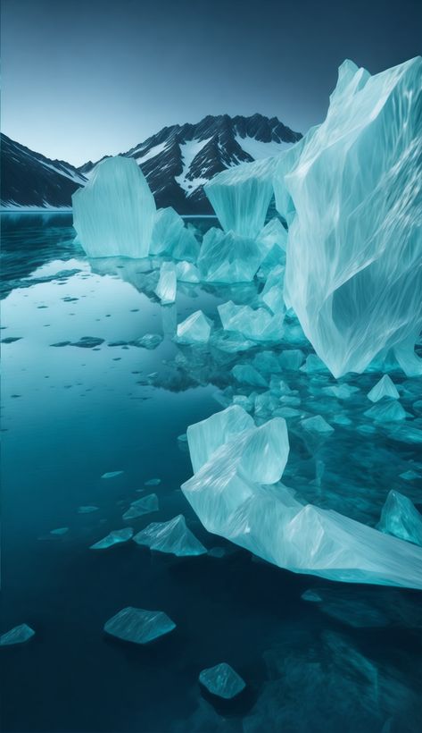 Arctic Landscape Photography, Ice Antartica, Glacier Aesthetic, Glacier Landscape, Arctic Landscape, Star Wars Planets, Crystal Mountain, Black And White Instagram, Arctic Ice