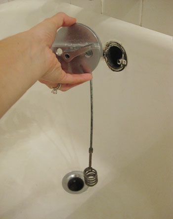 Ahh this works! I haven't had a shower without standing in a pool in a LONG time! How To Fix A Leaking Shower Head, How To Fix A Leaky Shower Faucet, How To Unstop A Bathtub Drain, Diy Drano For Tub Clogged Drains, Unclog Bathtub Drain, Clogged Drain Bathtub, How To Remove Tub Drain Plug, Drain Repair, Unclog Drain