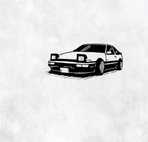 Ae86 Tattoo, Jdm Car Tattoo, Underground Tattoo Ideas, Jdm Tattoo Ideas, Small Car Tattoos, Jdm Tattoo, Initial D Tattoo, Car Tattoos For Guys, Car Lover Tattoo