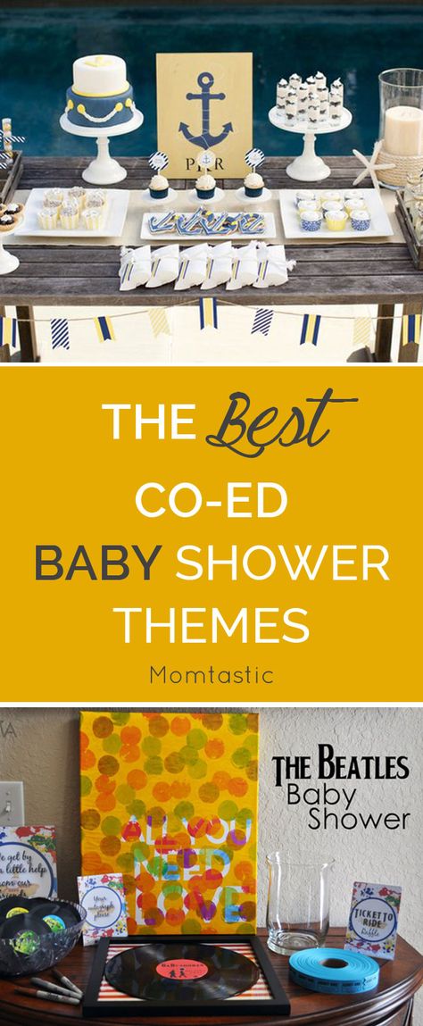 Ideas for baby shower themes that aren't over-the-top girly...perfect for showers where dads are invited, too. Game of Thrones theme, anyone? Coed Baby Shower Themes, Homemade Baby Shower Invitations, Beatles Baby Shower, Couples Shower Themes, Coed Baby Shower Invitations, Baby Shower Games Coed, Game Of Thrones Theme, Ideas For Baby Shower, Winter Baby Shower Themes