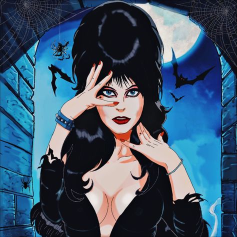 Fanart Elvira gothic girl horror Elvira Fanart, Elvira Art, Amai Mask, Dynamite Comics, Halloween Date, Elvira Mistress Of The Dark, Fandom Art, Bag Ideas, Movie Monsters