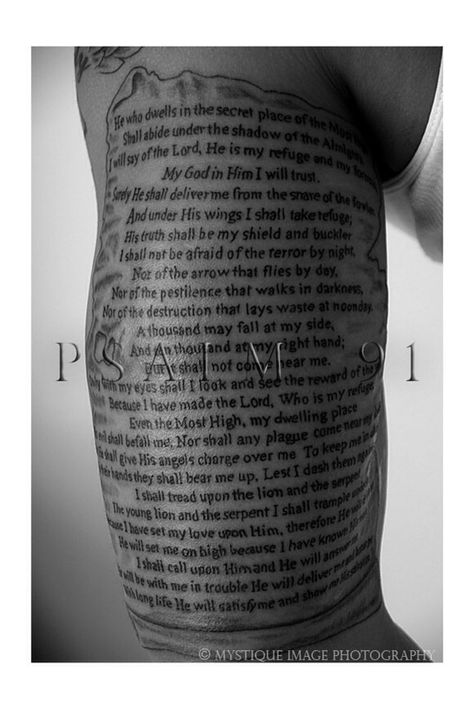 Psalm 91 Tattoo, 91 Tattoo, Psalm Tattoo, Tattoos For Women Arm, Miscellaneous Tattoos, Body Armor Tattoo, Mom Daughter Tattoos, Psalms 91, Best Tattoo Ever