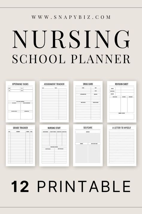 Stay organized and excel in your nursing program with our Nursing School Planner! 🗓️✨ Designed specifically for nursing students, this planner helps you manage your classes, clinical rotations, assignments, and study schedules effectively. Start your journey to becoming a successful nurse today! 🌟👩‍⚕️ #NursingSchool #StudentPlanner #NurseLife #StudySmart 📖💪 Nursing Student Schedule, Nursing Planner, Nursing School Planner, Nurse Planner, Clinical Rotations, Nursing Program, Grade Tracker, Printables Planner, Nursing School Survival