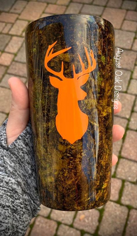 Camo Deer Tumbler, Mens Tumbler Cup Ideas Hunting, Hunting Tumblers For Men, Camo Tumbler Ideas, Men’s Tumblers, Epoxy Cups For Men, Men Tumbler Cups, Epoxy Tumblers For Men, Epoxy Tumbler For Men