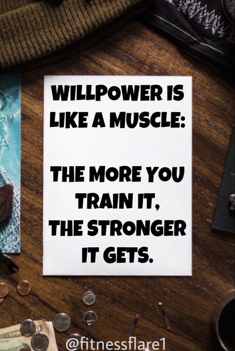 Willpower is like a muscle: 
The more you train it, the stronger it gets... Quotes Motivation Success, Life Changing Quotes, Motivation Success, Success Quotes, Motivational Quotes, Train, Quotes