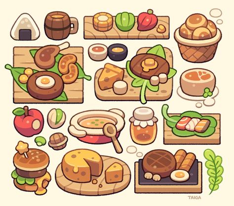 Food Doodles, 귀여운 음식 그림, Paper Dolls Diy, Props Art, Food Illustration Art, Cute Food Drawings, Cute Food Art, Cute Doodles Drawings, Cute Doodle Art