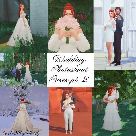 Sims 4 Bride Poses, Sims 4 Just Married Poses, Ts4 Wedding Poses, Sims 4 Engagement Poses, Sims 4 Proposal Pose, Sims 4 Wedding Poses, Sims 4 Couple Poses, Black And White Wedding Theme, Sims 4 Family