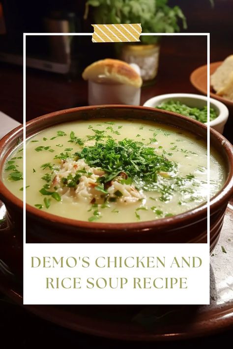 Chicken And Rice Soup Demos, Demo’s Chicken And Rice Soup, Copycat Demos Chicken And Rice Soup, Demos Soup Recipe, Demos Chicken And Rice Soup, Demos Chicken And Rice Soup Recipe, Chicken And Rice Soup Recipes, Chicken Dumpling Soup, Rice Soup Recipes