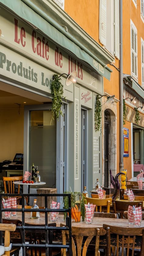 A colourful and vibrant restaurant front in Antibes, France. France Food, Antibes France, Best Holiday Destinations, France Travel Guide, French Market, Slow Travel, Basque Country, Nice France, European Summer