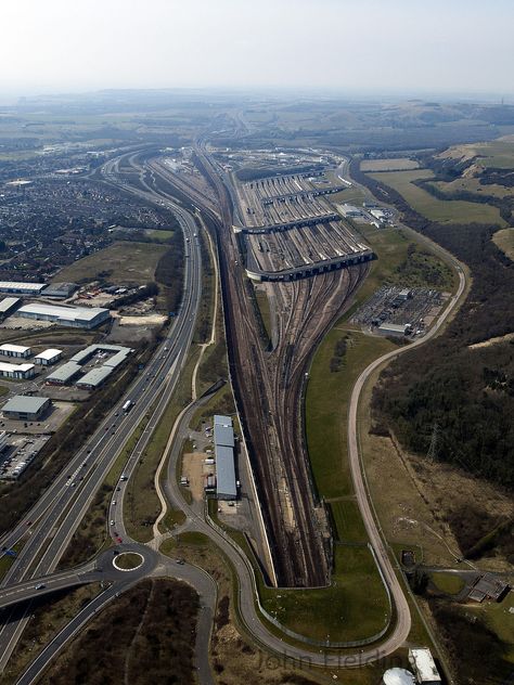 Channel Tunnel Aerial | by John D F Channel Tunnel, Aerial Images, D F, Wonders Of The World, Entrance, United Kingdom, England, Wonder, Quick Saves