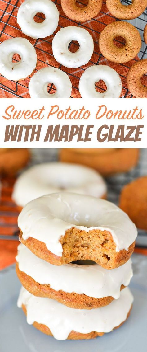 Sweet Potato Donut Recipe, Baked Doughnut, Homemade Donut, Potato Donuts, Doughnut Recipes, Sweet Potato Dessert, Homemade Donuts Recipe, Homemade Donuts, Autumn Table