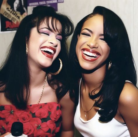 Selena Quintanilla And Aaliyah, Selena And Aaliyah, Bsf Pictures, Aaliyah Aesthetic, Selena Perez, Honeymoon Avenue, Selena Quintanilla Outfits, Lilly Pulitzer Outfits, Selena Pictures