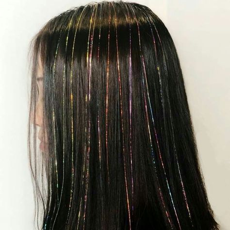 Glamorous Glitter Hair for a Magical Look Hair With Glitter Extensions, Hair With Glitter, Glitter Extensions, Glitter Hair Extensions, Bloom Party, Hair Designs For Girls, Hair Glue, Types Of Hair Extensions, New Hair Trends