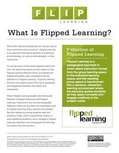 Definition of Flipped Learning (as opposed to Flipped Classrooms). A popular techique for blending online and F2F Flipped Learning, Direct Instruction, 21st Century Learning, Teaching Techniques, Effective Teaching, Instructional Strategies, Flipped Classroom, Blended Learning, Personalized Learning