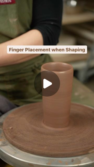 Twisted Clay on Instagram: "Here is a cross-section view of my hand and rib placement for shaping a cylinder. These are skills we go over in our online courses in depth.  Visit our link in bio in order to access the launch discounts that will be available until July 15th. Save 50% on your first two months of membership by using coupon code CELEBRATE or save $10 off the purchase of one course for long term access by using coupon code FIRST10  #pottery #ceramics #handmade #clay #art #ceramic #ceramicart #stoneware #potterylove #instapottery #wheelthrown #handmadepottery #pottersofinstagram #handmadeceramics  #tableware #contemporaryceramics #potterystudio #artist #glaze #potter #potterylife #potteryteacher #potterylife #potteryteacher #potterylesson #potteryhowto #potterytutorial" Throwing A Vase On The Wheel, Cylinder Pottery Ideas, Ceramic Cylinder Ideas, Cylinder Pottery, Pottery Cylinder, Ceramic Videos, Pottery Lessons, Glazing Techniques, Hand Thrown Pottery