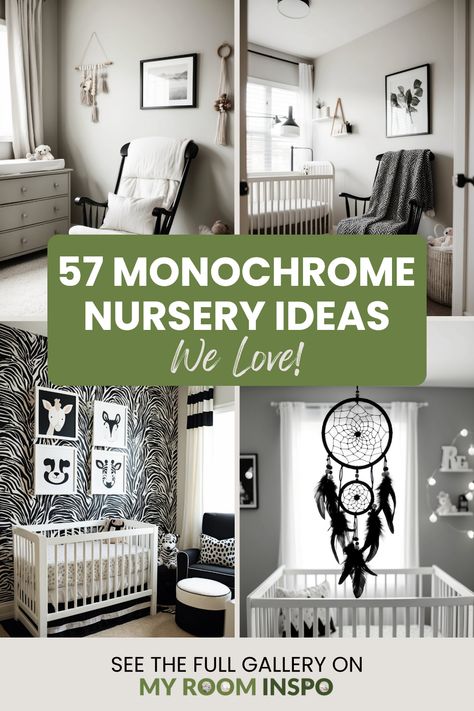 Explore 57 stylish monochrome nursery ideas featuring black and white themes. This Pin showcases 4 images filled with tips for decorating a nursery space with a modern touch. Nursery Ideas Grey Walls, Nursery With Black Crib, Baby Boy Neutral Nursery, Boy Neutral Nursery, Moody Nursery, Black Nursery Ideas, Elephant Nursery Boy, Modern Baby Boy Nursery, Grey Nursery Walls