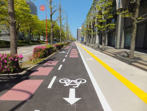 Road Landscape, Landscape And Urbanism Architecture, Saitama Japan, Urban Landscape Design, Japanese Graphic, Urban Agriculture, Children Park, Bike Lane, Green Street