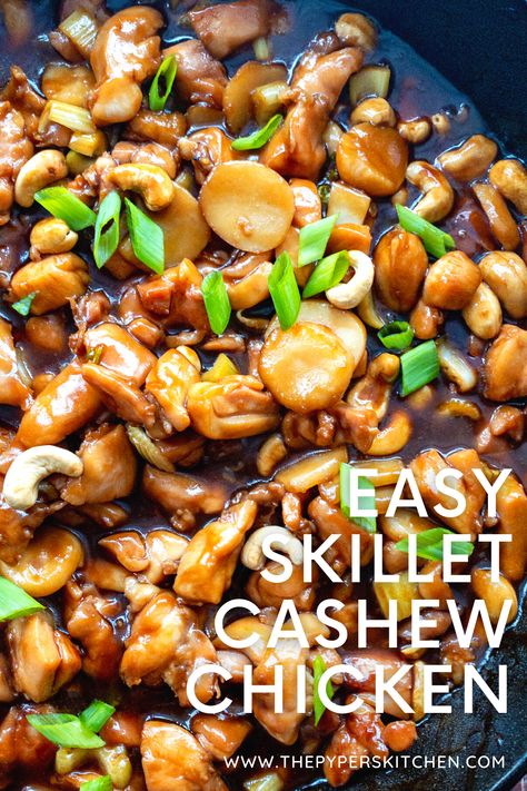 Chicken And Water Chestnut Stir Fry, Chinese Cashew Chicken Recipe, Waterchestnut Recipes Stir Fry, Chicken With Cashew Nuts Chinese, Recipe With Water Chestnut, Water Chestnut Recipes Stir Fry, Recipes With Water Chestnuts Meals, Water Chestnuts Recipes, Cashew Chicken Recipes