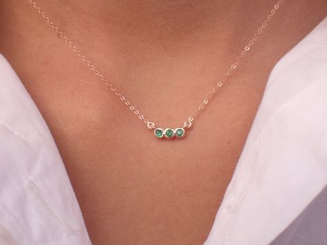 Birthstone Band, Bezel Set Necklace, Soldered Jewelry, Dainty Necklaces, Real Pearl Necklace, Dainty Band, Pearl Necklace Wedding, May Birthstone, Emerald Necklace