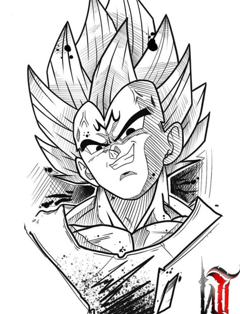 Veggeta Vegeta Tattoo Design Sketch, Dragonball Super Tattoo, Vegeta Tattoo Stencil, Vegeta Drawing Sketch, Majin Vegeta Drawing, Vegeta Drawings, Vegeta Tattoo Ideas, Vegeta Tattoo Design, Dragon Ball Z Tattoo Ideas