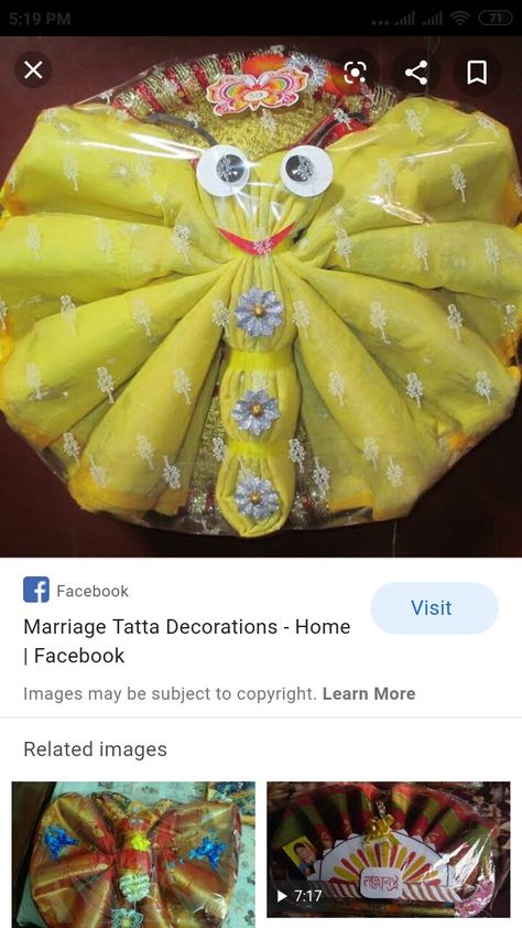 Bengali Wedding Tatta, Wedding Totto Decoration, Bengali Wedding Totto Decoration, Totto Decoration Ideas Bengali, Mrg Decoration, Saree Packing, Dress Packing, Wedding Packing, Origami Tutorial Easy