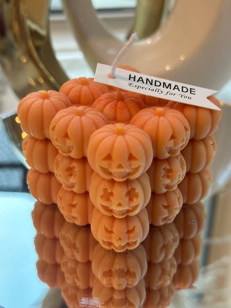 My Store Cute Candles Aesthetic, Pumpkin Squares, Facts About Halloween, Square Candle, Pumpkin Candy Corn, Square Candles, Candle Halloween, Halloween Facts, Autumn Candle