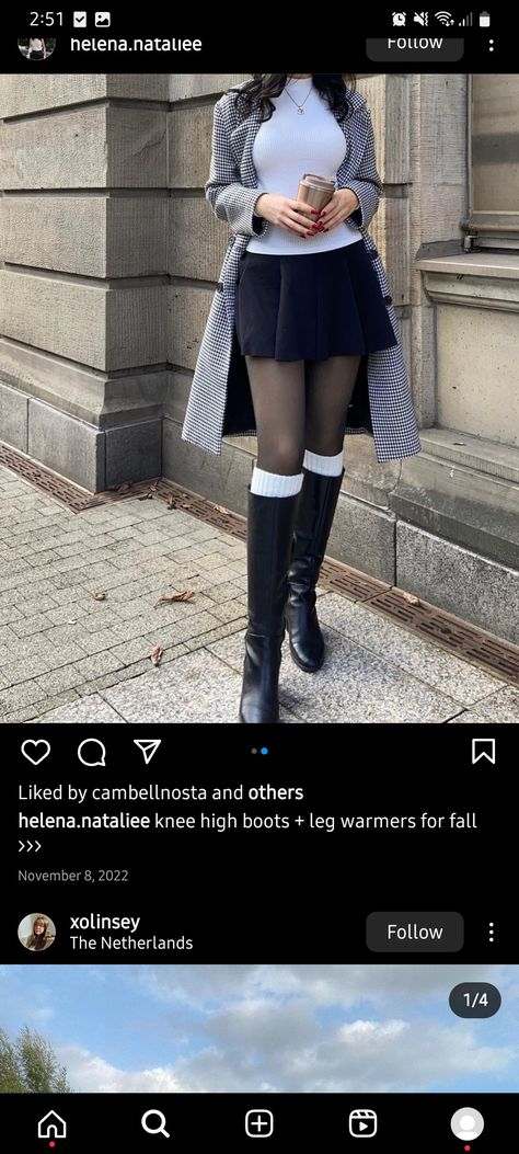 Knee High Boots With Leg Warmers, Knee High Leg Warmers Outfit, Leg Warmers Boots, Leg Warmers With Boots, Thigh High Socks Outfit, Boots With Leg Warmers, Leg Warmers Outfit, Black Thigh High Boots, Knee Socks