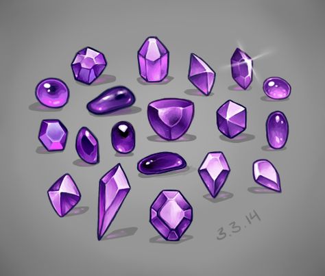 Jewels study by MariaCalavera Jewel Reference, Jewel Illustration, Jewels Drawing, Jewel Drawing, Gem Drawing, Crystal Drawing, Game Props, New Games, Coloring Tutorial