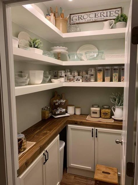 Diy Pantry Makeover, Pantry Redo, Pantry Closet Design, House Pantry, Pantry Laundry Room, Pantry Room, Pantry Remodel, Pantry Makeover, Pantry Closet