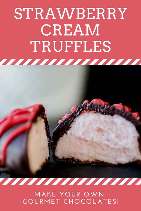 Strawberry Truffles, Easy Dinner Desserts, Strawberry Truffle, Dessert To Make, Food Stamps, Truffle Recipe, Melting Chocolate Chips, Strawberry Cream, Chocolate Dessert Recipes