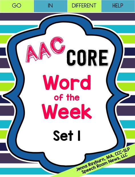 AAC Core Word of the Week Set 1 Core Word Of The Week, Core Words Aac, Core Vocabulary Aac, Speech Pathology Activities, Aac Activities, Core Vocabulary Activities, Music Dice, Word Of The Week, Therapy Techniques