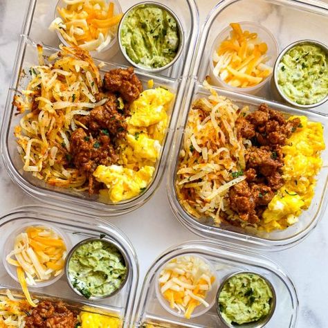 Breakfast Burrito Bowls - The Skinnyish Dish Healthy Burrito Bowl, Healthy Breakfast Meal Prep, Breakfast Burritos Recipe, Prep Breakfast, Ww Freestyle, Easy Chicken Breast, Breakfast Burrito, Breakfast Meal, High Protein Breakfast