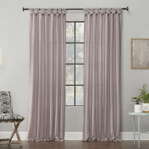 Archaeo 1-panel Washed Cotton Twist Tab Window Curtain Color Block Curtains, Drapery Ideas, Bedroom Curtain Ideas, Light Blocking Curtains, Traditional Windows, Tab Top Curtains, Tab Curtains, Bedroom Curtain, Bedrooms Decor