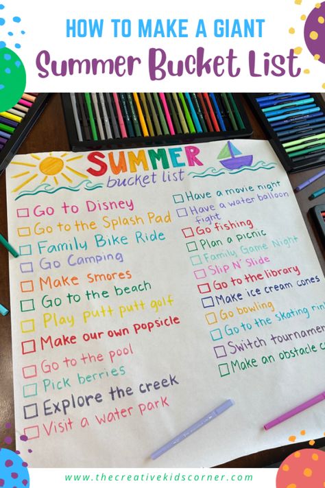 Let’s Make the Most Epic Summer Bucket List - The Creative Kids' Corner Summer Bucket List With Kids, Kids Summer Bucket List Ideas, Summer Bucket List For Kids, Toddler Summer Bucket List, Kids Summer Activities, Kid Summer Bucket List, Summer Bucket List 2024 Kids, Summer Bucket List Toddler, Summer Fun Checklist For Kids