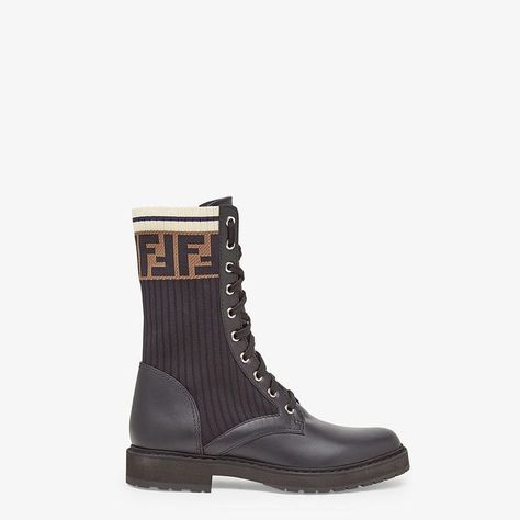 Fendi Boots, Boots Code, Fendi Store, Low Ankle Boots, Luxury Boots, Leather Bustier, Leather Biker Boots, Pointed Toe Boots, Biker Boots