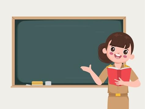 Teacher in classroom pointing to chalkbo... | Free Vector #Freepik #freevector #school #people #education #woman Class Background, Animated Teacher, Teachers Illustration, Woman Teacher, Teacher Picture, About Teacher, Teacher Cartoon, Blooms Taxonomy, Old Paper Background