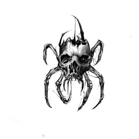 Spider Skull Tattoo, Skull Spider Tattoo, Spider Tattoo Design, Spider Skull, Spider Web Tattoo, Zelda Tattoo, Skull Spider, Tattoo Practice, Web Tattoo