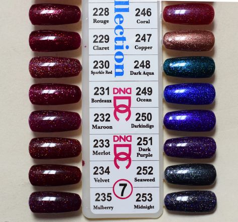 Nail Polish Combinations, Dnd Gel Nail Polish, Burgundy Nail Polish, Nail Polish Colors Winter, Nail Room Ideas, Dnd Gel Polish, Blue Nail Art, Mermaid Nails, Nail Colours