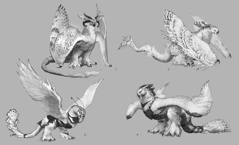 Mythical Creatures Fantasy, Mystical Animals, Mythical Animal, Wings Art, Fantasy Beasts, Alien Concept Art, Fantasy Creatures Art, Mythical Creatures Art, Anime Animals